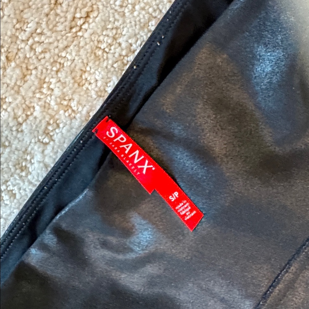 SPANX Shiny Black Leggings